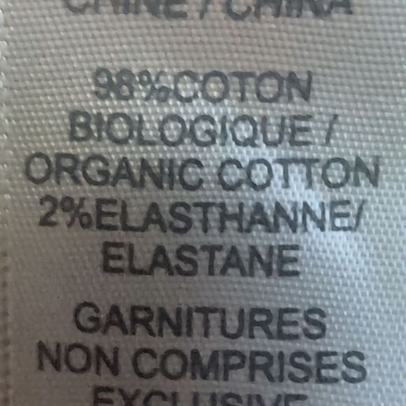 Organic Cotton Striped Black and White Polo Long Sleeve Waffle T Shirt M - Picture 6 of 7